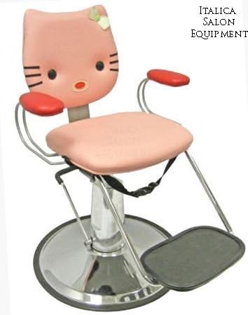 Italica Pink Kitty 1 Hair Styling Chair For Kids With High Base and Seat Belt