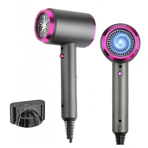 Secador de Pelo Profesional Iónico, Secado Rápido, 3 Niveles de Temperatura, Botón de Aire Frío, Incluye Concentrador, Secador de Cabello para Salón, Viaje y Casa