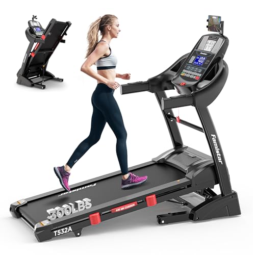 Image of Folding Treadmill, 4.5HP Incline Treadmill with 300 lbs Capacity, Treadmill for Home with 15 Auto Incline, LED Display, 64 Programs, 10MPH Speed, Smart APP