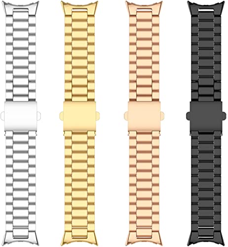 BBZ Compatible with Google Pixel Watch Strap,Ultra-thin No Gap Stainless Steel Band Folding Clasp Adjustable Replacement Wristband for Google Pixel - Image 4