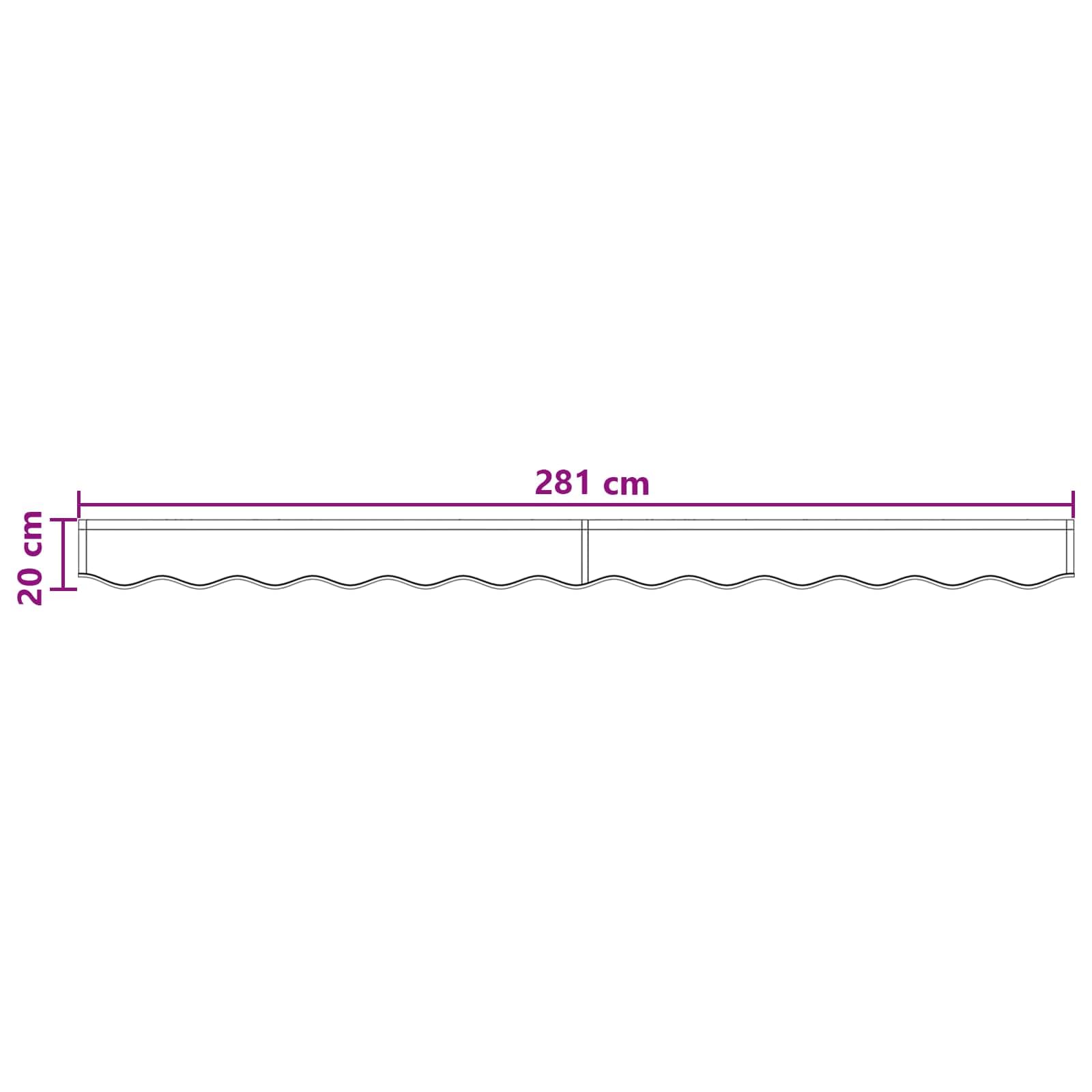 Grembiule di ricambio per tenda da sole, 3 m, in poliestere 240 g/m², resistente alla luce, alle intemperie, ai raggi UV, impermeabile, per tenda da sole, balcone, terrazza, giardino