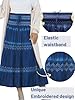 DREFBUFY Maxi Skirt Womens High Waist Pleated Tier... #3