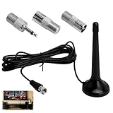 【Optimierter Empfang Durch Teleskop-Design】：l’antenna a filo regolabile consente un orientamento preciso per migliorare la ricezione dell’antenna radio per impianti stereo in qualsiasi ambiente domestico e può essere utilizzata come antenna interna ad alte prestazioni, antenna a filo o antenna DVB-T per molteplici applicazioni, offrendo versatilità come antenne tv da interno e funzionando efficacemente come antenna digitale terrestre da interno
