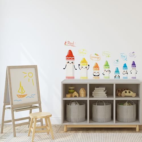 Calcomanías de pared adhesivas coloridas para niños