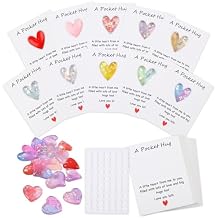 40 Sets Pocket Hug Tokens Gift Bulk Hug Cards with Heart Shaped Resin Accessories Keepsakes Exchange Relationship Cards for Coworkers Family Distance Social Celebration Life Gifts
