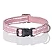 Pet Passion Adjustable Reflective Dog Pet Collar for Small, Medium and Large Dogs, Pink, X-Small
