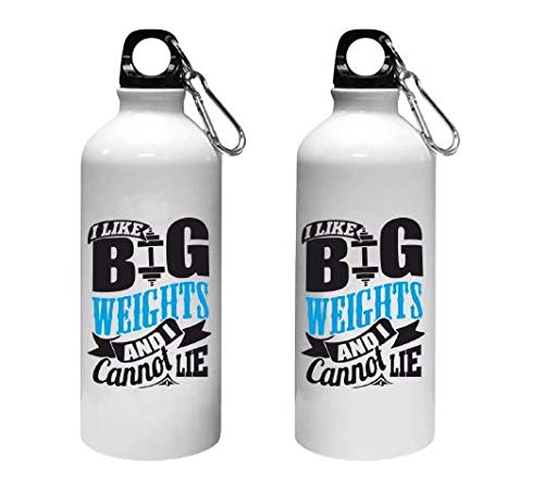 Crazy Sutra Classic Printed Quote Water Bottle/Sipper - 600Ml (ILikeBigWeightsAndICan'tLie_SH)-image-35
