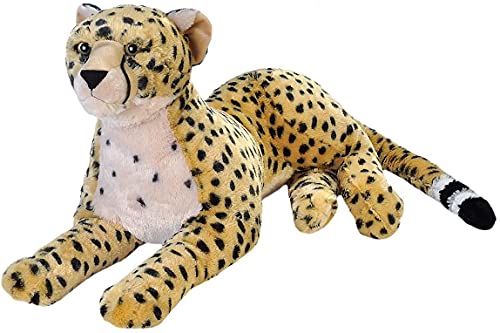 Image of Tickles Realistic Cheetah Jungle Wild Soft Stuffed Plush Animal Toy for Kids Birthday Gifts (Color: Multi Size: 80 cm)