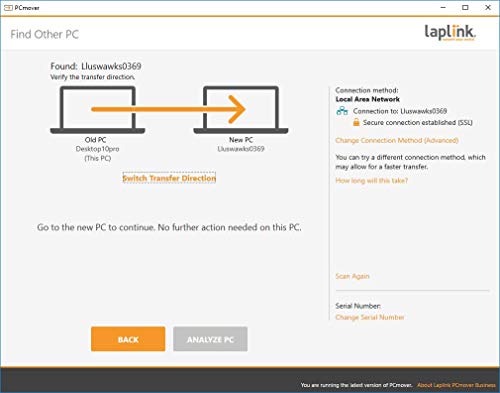 Miniatura 3 de Laplink Pcmover Business Pc To Pc Migration Software 5 Use License Automatic Deployment Of New Pcs Includes Optional Superspeed Usb 3.0 Cable