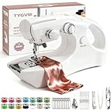 Portable Cordless Handheld Sewing Machine, 2 Modes for Two-Thread Stitching. Ideal Sewing Machine for Beginners. Mini for Home, Travel, DIY, Mending (Bright White)