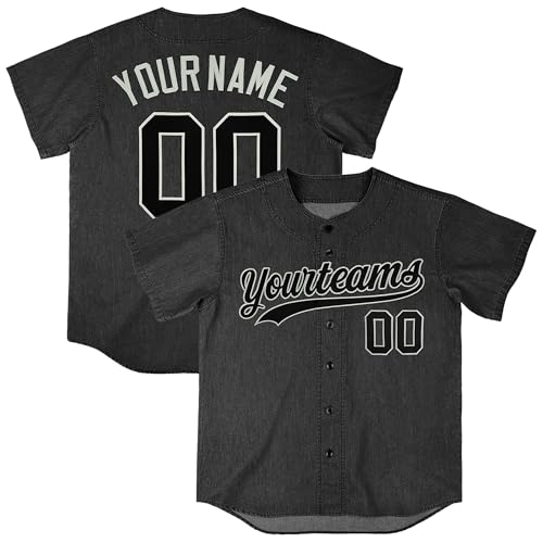 KXK Custom Fashion Baseball Jersey for Men Women Youth Button Down Shirts Personalized Stitched Letters Number Logo