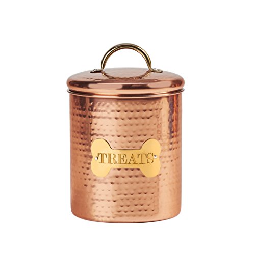 Amici Pet King Charles Medium Amici Home Dog Treats Canister-38, Medium/38 Oz, Copper #TOP7