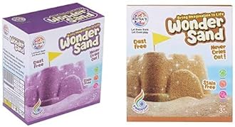 RATNA'S Wonder Sand with Tray for Play - Smooth Sand for Kids (Purple & Brown 500 Grams)