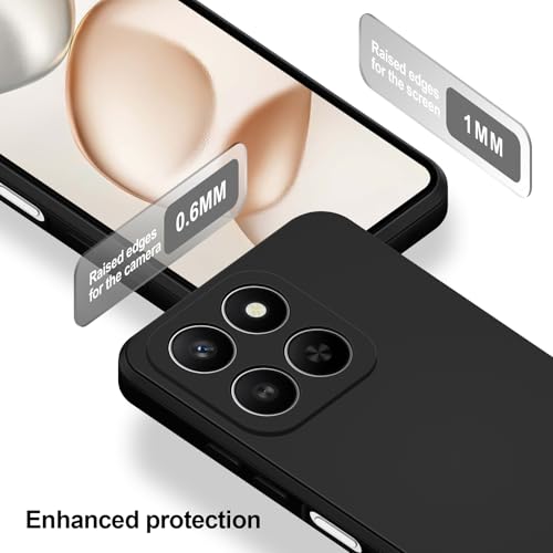 Coque Honor 400 Smart fine en silicone avec doublure microfibre noir - 6
