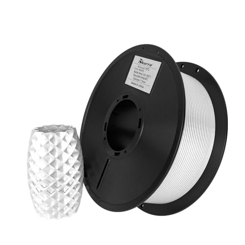 PETG Filament 1.75mm 1KG Strong & Tough High Precision +/-0.02mm, Low Odor, Easy to Print, 3D Printer Filament 3D Filament for Printing for Durable Parts & Outdoor Use Fits Most FDM 3D Printers, White