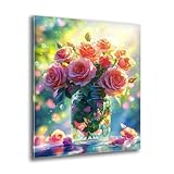 Photo Gallery xkogjo diamond painting rosa rosa, diamond painting kit completo, diamantini crystal art kit, diy punto croce ricamo manuale artigianato per soggiorno parete decorativi, regalo di casa 25x35 cm g-865 Photo Gallery xkogjo diamond painting rosa rosa, diamond painting kit completo, diamantini crystal art kit, diy punto croce ricamo manuale artigianato per soggiorno parete decorativi, regalo di casa 25x35 cm g-865