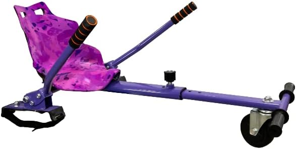 Gift Gadgets Racer Hoverkart Graffiti Galaxy Spider Camo Go Kart Hover Cart Frame Adjustable Accessory Fits For 6.5 8 10 Inch Electric Self Balance Boards