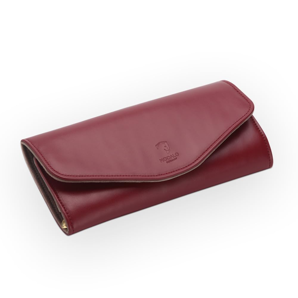 MODALO REGINA etui na biżuterię/Travel Jewelry Case – eleganckie etui na biżuterię i zegarki dla kobiet, składana torba na biżuterię z zamkiem błyskawicznym, organizer na pierścionki, kolczyki i
