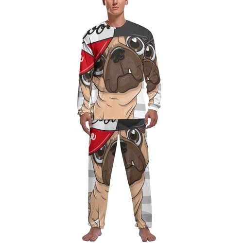 Pyjama homme Chien Hip Hop fini les nuits fraîches grâce à l'ensemble pantalon