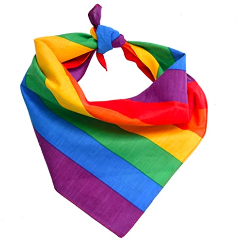 Gay Pride Parade Rainbow Bandana - One Size Fits Most Adults - Rainbow Pride Flag Colors - LGBTQ Gay & Lesbian Clothing & Accessories