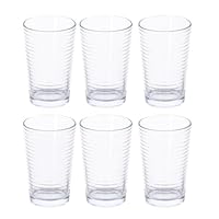 alpina Wassergläser - Trinkgläser Set - Gläser Set 6 Teilig - Spülmaschinenfest - 220 ml, Weiß
