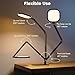 LitONES LED Desk Lamp for Home Office, 15W Computer Zoom Lighting with CRI >95, Memory & Timer Function, 1200LM Dimmable Desktop Ring Light for Video Calls, Conference, Reading, Streaming, Study