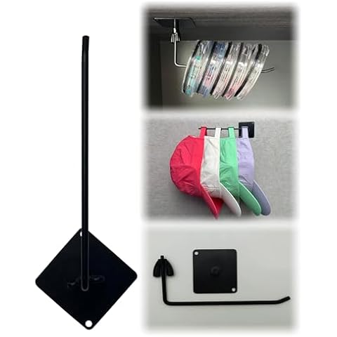 EGZ Glass Lid or Hat Storage Organizer, Rotatable, Self-Adhesive or Drilled for Installation, Cup Lid Holder - Baseball Cap Wall Holder - Suitable for Cups, Hats, Cup Lid Organizers (1 Pcs Square) Cover