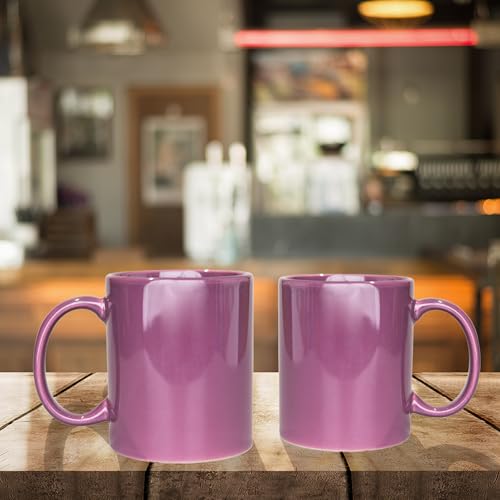 SHATCHI 4Pcs Purple Colour Sublimation Mugs 11oz - Sublimation Cups Coated Cup Heat Press Printing Tea Coffee Mugs Personalise Gift - Image 4