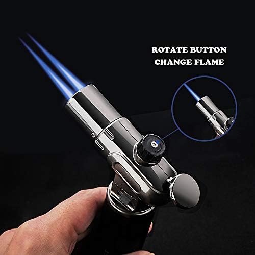 PROMISE Kitchen Torch Blow Torch Refillable Butane Torch for Cooking Food Baking BBQ & More (Black-E)