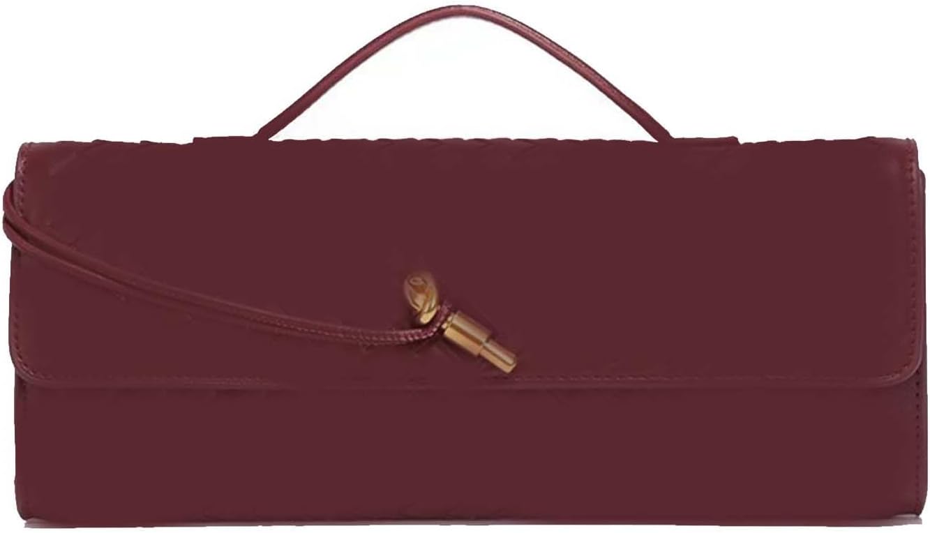 Handmade Woven Evening Bag for Women Casual Clutch Purse Leather Shoulder Handbag Fashion Crossbody Bag