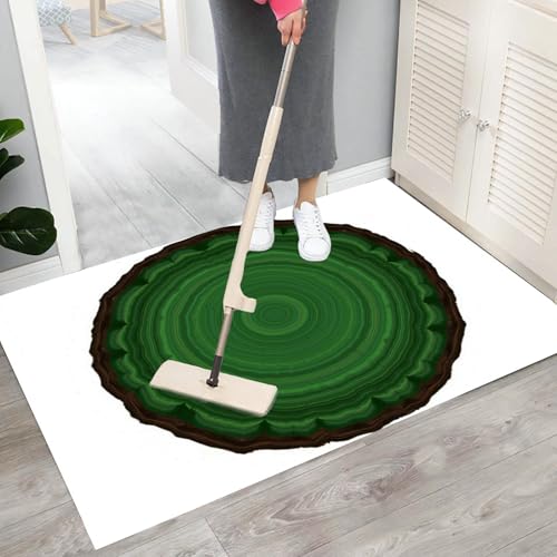 Cercles concentriques doux pour ce grand paillasson décoratif