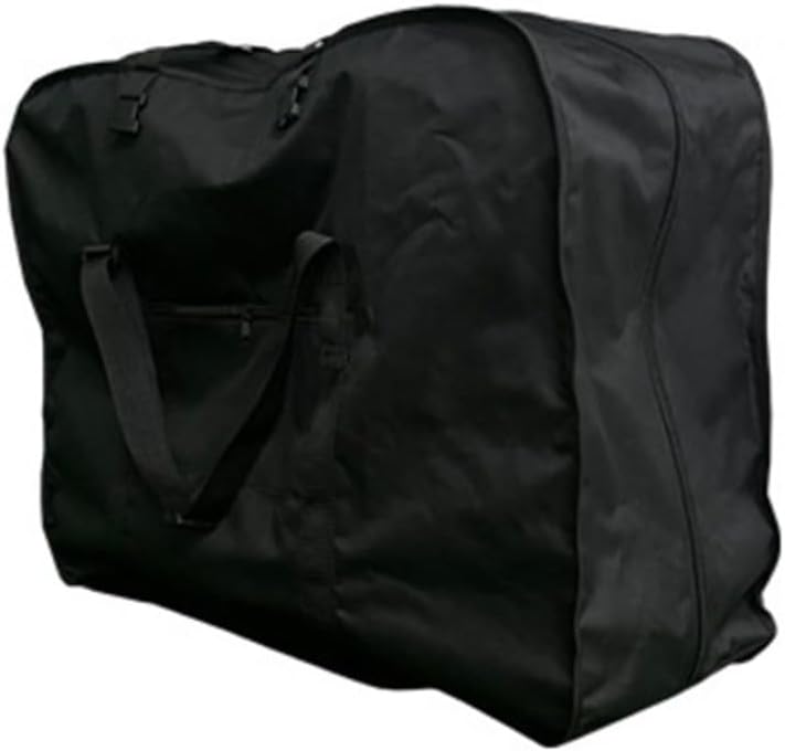 Folding bicycle travel bag with waterproof fabric and reinforced webbing, external zippered pocket, compatible with 14 26 inch bikes, designed for multi transport protection (1416-Type C)