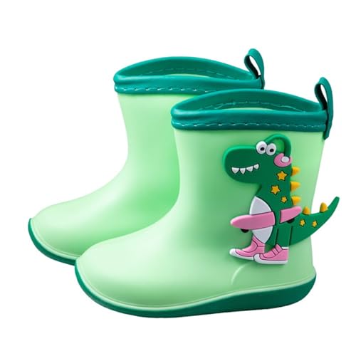 Kids Rain Boots Rubber Waterproof Non Slip Cartoon Dinosaur Graphic Rainboots Girls Boys Fall Cute Mud Water Shoes