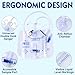 2000mL Catheter Bags for Men, 3-Pack Professional Urinary Drainage Bags with Anti-Reflux Chamber, 48