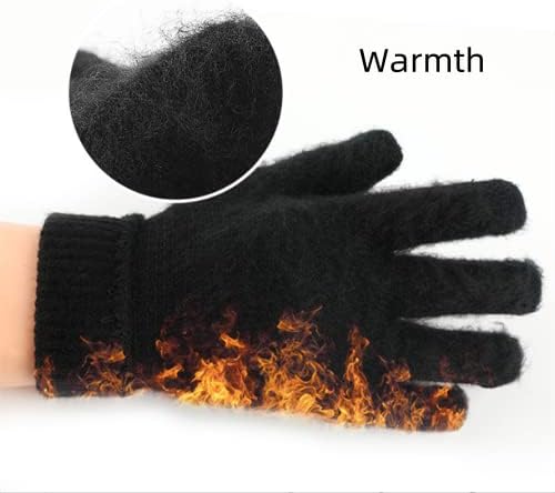 Winter Gloves, Unisex Knitted Gloves, Men Women Cycling Gloves, Touch Screen Gloves, Warm Windproof Winter Gloves, for Outdoor Running Bicycle Motorcycle Sports