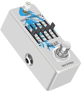 【Guitar Beginner EQ Pedal】Mini size, Suitable for sutdy any music style. The Equalizer Effect Pedal is designed to ensure best sound quality and road performance. 【5 Band Equalizer】Each band provides a range of ±18dB to help you find your favorite to...
