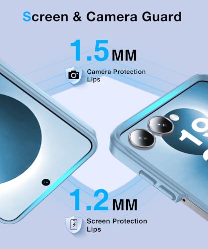 Image of NO.1 Magnetic for Samsung Galaxy Z Flip 8 Case with MagSafe | [Military Grade Drop Tested][Translucent Matte][Anti-Fingerprint] Soft Silicone Bumper for Samsung Flip 8 Case Slim,Sky Blue