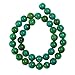 Natural Stone Beads 8mm Green Turquoise Gemstone Round Loose Beads Crystal Energy Stone Healing Power for Jewelry Making DIY,1 Strand 15