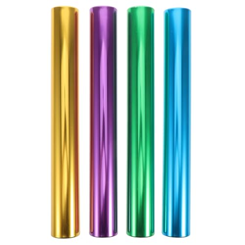Bastones de relevo morado y dorado para días de deporte y competiciones escolares