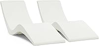 Aqua Outdoors Pool Ledge Lounger Chairs Set of 2 - Water-Weighted Chaise for 9" Depths, No Tools Needed, Classic White
