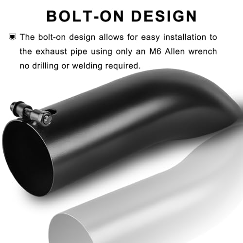 Image of 3 Inch Turn Down Exhaust Tip, 3 inch Inlet 3 inch Outlet 12 inch Overall Length