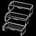 obmwang 3 Pack Large Clear Acrylic Riser Set, Acrylic Display Risers Shelf Showcase Fixtures for Jewelry Display Stand, 5mm Thickness (3 Sizes A)