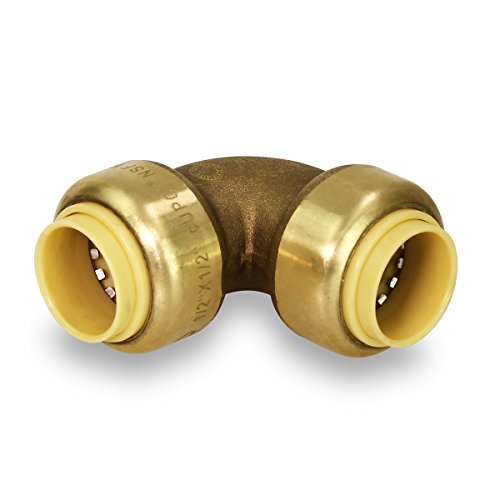 Supply Giant Vqf901 90 Degree Elbow Pipe Fittings Push To Connect Pex, Cpvc, 1 Inch, Brass, Brass &Amp Copper #TOP2