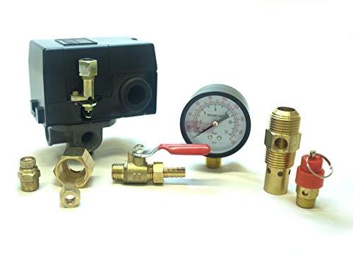 Lefoo Air Compressor Switch Pressure Control Switch Valve For Air Compressor Replaces Furnas Square D H4 - Lf10-4H-1-Npt1/4-140-175 #TOP1