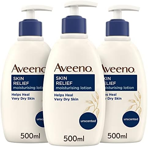 Aveeno Skin Relief Moisturising Lotion | Soothes Skin From Day 1 | For Very Dry and Irritable Skin Care | With Shea Butter and Prebiotic Oatmeal | 300 ml (Pack of 1)