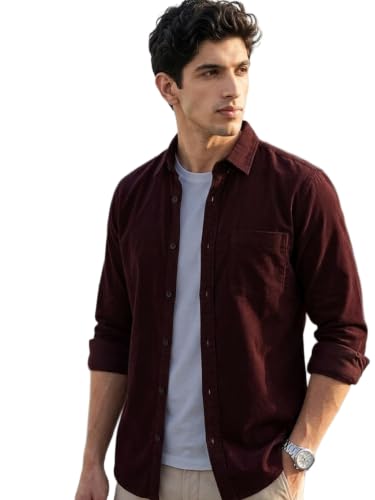 Image of Urbano Fashion Men's Cotton Full Sleeve Regular Fit Casual Solid Shirt