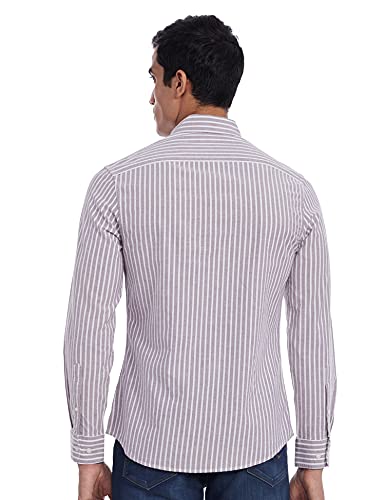 Image of Marks & Spencer Men's Regular (Shirt Burgundy Mix 18.5)