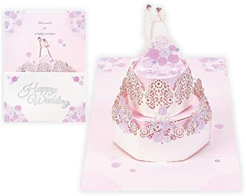 雑誌で紹介された メッセージカード 学研ステイフル 結婚祝い E ピンクケーキ ポップアップ グリーティングカード Www We Job Com