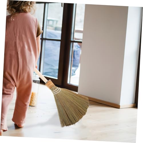 KICHOUSE Kleiner Kinderbesen aus Stroh mit Holzgriff Leichter und Dekorativer Kehrbesen für Wohnzimmer und Garage Weiche Bambusborsten Schonen Boden – Bild 8