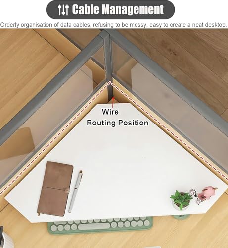 Support d'angle bois blanc pour organisation du bureau et gain de place - 4